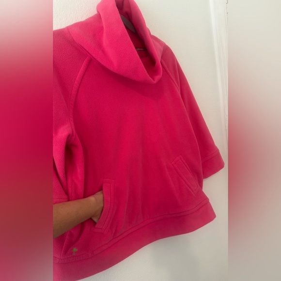Lilly Pulitzer Irving Fleece Pullover Sweater Cowl Neck Pockets Cozy Large *Read - Picture 2 of 11